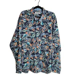 Tommy Bahama Mens Newport Coast Floral Long Sleeve Shirt XL Pima Cotton Made In